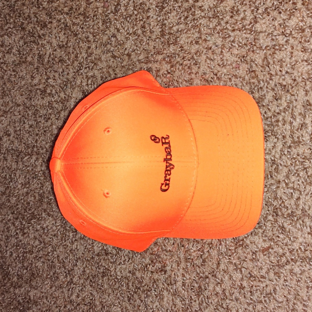 Graybar Neon Orange Baseball Adjustable Snapback … - image 3